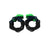 BAGUES STOP DISQUES - DIAMETRE 30 mm (la paire)-Stop disques-Leaderfit’ Equipement-Noir et Vert-Leaderfit’ Equipement