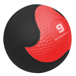 MEDECINE BALL 9KG LF NOIR/ROUGE-Leaderfit' Equipement-Leaderfit’ Equipement