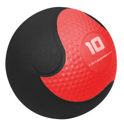 MEDECINE BALL 10KG LF NOIR/ROUGE-Leaderfit’ Equipement-Leaderfit’ Equipement