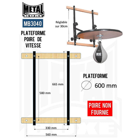 Plateforme poire de vitesse